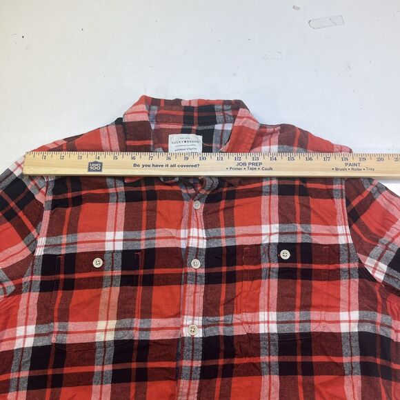 LUCKY BRAND Mens Shirt Sz L  Flannel Plaid Long Sleeve Button Down - Picture 5 of 6